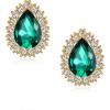 Emerald Color Gold-Tone