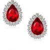 Ruby Color Silver-Tone
