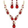 Ruby Color Gold-Tone