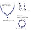 imageBriLove Bridal Jewelry Set for WomenShiny Rhinestone Teardrop Leaf Cluster Statement Necklace Dangle Drop Earrings Link Bracelet for Wedding Party Prom AccessoriesNavy Blue SilverTone