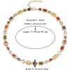 imageBriLove Stunning Geometric Emerald Cut Cluster Crystal Cubic Zirconia Statement Chunky Bib Collar Necklace for Women Party Trendy Jewelry AccessoryMulticolor GoldTone