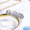 imageBriLove Womens Wedding Bridal Crystal Rhinestone Beaded Stretch Bangle Bracelet01Clear SilverTone