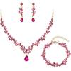Hot Pink Gold-Tone