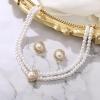 imageBriLove 1920s Gatsby Faux Pearls Jewelry for Costume PartyGorgeous Rhinestone Layered Chunky Vintage Inspired Simulated Pearl Necklace Stud Earrings Set for Party Prom Accessories2 Layered