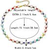 imageBriLove Baroque Freshwater Cultured Pearl Necklace for Women Gorgeous Elegant Real Pearls Choker Strand Necklaces for Wedding Outfit Party Prom GiftColourful Beaded