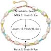 imageBriLove Baroque Freshwater Cultured Pearl Necklace for Women Gorgeous Elegant Real Pearls Choker Strand Necklaces for Wedding Outfit Party Prom GiftMulticolor Beaded