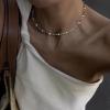 imageBriLove Baroque Freshwater Cultured Pearl Necklace for Women Gorgeous Elegant Real Pearls Choker Strand Necklaces for Wedding Outfit Party Prom GiftRainbow Beaded