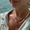 imageBriLove Baroque Freshwater Cultured Pearl Necklace for Women Gorgeous Elegant Real Pearls Choker Strand Necklaces for Wedding Outfit Party Prom GiftTurquoise Beaded