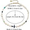 imageBriLove Baroque Freshwater Cultured Pearl Necklace for Women Gorgeous Elegant Real Pearls Choker Strand Necklaces for Wedding Outfit Party Prom GiftTurquoise Beaded