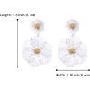 imageBriLove Bohemian Boho Flower Dangle Earrings for Women Exaggerated Hollow Flora Statement Earrings for Summer Refreshing Seaside Idyllic HolidayClear GoldTone