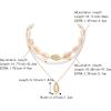 imageBriLove Bohemian Boho Handmade Simulated Pearls Natural Sea Shell Starfish Layered Collar Necklace for Women Summer Beach AccessoriesLayered Collar Clear