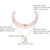 imageBriLove Bohemian Boho Handmade Simulated Pearls Natural Sea Shell Starfish Layered Collar Necklace for Women Summer Beach AccessoriesLayered Collar Pink