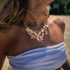 imageBriLove Bohemian Boho Handmade Simulated Pearls Natural Sea Shell Starfish Layered Collar Necklace for Women Summer Beach AccessoriesStarfish Collar