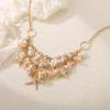imageBriLove Bohemian Boho Handmade Simulated Pearls Natural Sea Shell Starfish Layered Collar Necklace for Women Summer Beach AccessoriesStarfish Collar