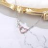 imageBriLove Gorgeous Cubic Zirconia Dainty Infinity Love Heart Pendant Necklace Gift for Women BirthdayMothers DayValentines DayChristmasClear SilverTone