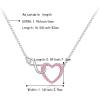 imageBriLove Gorgeous Cubic Zirconia Dainty Infinity Love Heart Pendant Necklace Gift for Women BirthdayMothers DayValentines DayChristmasClear SilverTone