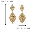 imageBriLove Gorgeous Sparkly Full Rhinestone Prismatic Statement Dangle Drop Earrings for Women Wedding Bridal Party Prom Jewelry AccessoriesChampagne GoldTone
