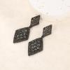 imageBriLove Gorgeous Sparkly Full Rhinestone Prismatic Statement Dangle Drop Earrings for Women Wedding Bridal Party Prom Jewelry AccessoriesGrey BlackTone