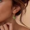 imageBriLove Gorgeous Sparkly Rhinestone Butterfly Statement Dangle Drop Earrings for Women Wedding Summer Beach Party Prom Jewelry AccessoriesLight Green GoldTone
