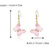 imageBriLove Gorgeous Sparkly Rhinestone Butterfly Statement Dangle Drop Earrings for Women Wedding Summer Beach Party Prom Jewelry AccessoriesPink GoldTone