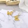 imageBriLove Gorgeous Sparkly Rhinestone Butterfly Statement Dangle Drop Earrings for Women Wedding Summer Beach Party Prom Jewelry AccessoriesYellow GoldTone