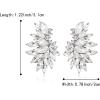 imageBriLove Gorgeous Sparkly Rhinestone Marquise Statement Dangle Drop Earrings for Women Bride Bridesmaid Wedding Party Prom Jewelry AccessoriesClear SilverTone