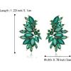 imageBriLove Gorgeous Sparkly Rhinestone Marquise Statement Dangle Drop Earrings for Women Bride Bridesmaid Wedding Party Prom Jewelry AccessoriesEmerald Color GoldTone