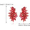 imageBriLove Gorgeous Sparkly Rhinestone Marquise Statement Dangle Drop Earrings for Women Bride Bridesmaid Wedding Party Prom Jewelry AccessoriesRuby Color GoldTone