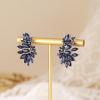 imageBriLove Gorgeous Sparkly Rhinestone Marquise Statement Dangle Drop Earrings for Women Bride Bridesmaid Wedding Party Prom Jewelry AccessoriesSapphire Color SilverTone
