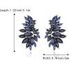 imageBriLove Gorgeous Sparkly Rhinestone Marquise Statement Dangle Drop Earrings for Women Bride Bridesmaid Wedding Party Prom Jewelry AccessoriesSapphire Color SilverTone