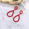 imageBriLove Gorgeous Sparkly Rhinestone Teardrop Infinity Figure 8 Shape Statement Dangle Drop Earrings for Women Wedding Bridal Party Prom Jewelry AccessoriesRuby Color RedTone