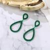 imageBriLove Gorgeous Sparkly Rhinestone Teardrop Infinity Figure 8 Shape Statement Dangle Drop Earrings for Women Wedding Bridal Party Prom Jewelry AccessoriesEmerald Color GreenTone