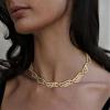 imageBriLove Shiny Bling Rhinestones Leaf Statement Necklace Dangle Drop PiercedClipon Earrings Jewelry Set for Costume Party Prom AccessoriesPierced