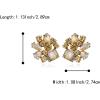 imageBriLove Sparkly Rhinestone Marquise Teardrop Emerald Cut Statement Dangle Drop Earrings for Women Bride Bridesmaid Wedding Party Prom Jewelry AccessoriesChampagne Antique GoldTone