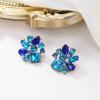 imageBriLove Sparkly Rhinestone Marquise Teardrop Emerald Cut Statement Dangle Drop Earrings for Women Bride Bridesmaid Wedding Party Prom Jewelry AccessoriesNavy Blue Antique GoldTone