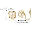 imageBriLove Trendy Gold Pearl Earrings for WomenClassic Fashion Round Caged Small Simulated Pearl Stud Earrings Bride JewelryClipOn