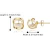 imageBriLove Trendy Gold Pearl Earrings for WomenClassic Fashion Round Caged Small Simulated Pearl Stud Earrings Bride JewelryPierced