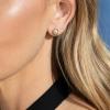 imageBriLove Trendy Gold Pearl Earrings for WomenClassic Fashion Round Caged Small Simulated Pearl Stud Earrings Bride JewelryPierced
