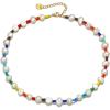 imageBriLove Baroque Freshwater Cultured Pearl Necklace for Women Gorgeous Elegant Real Pearls Choker Strand Necklaces for Wedding Outfit Party Prom GiftColourful Beaded