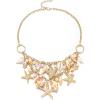 imageBriLove Bohemian Boho Handmade Simulated Pearls Natural Sea Shell Starfish Layered Collar Necklace for Women Summer Beach AccessoriesStarfish Collar