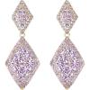 imageBriLove Gorgeous Sparkly Full Rhinestone Prismatic Statement Dangle Drop Earrings for Women Wedding Bridal Party Prom Jewelry AccessoriesLight Purple GoldTone