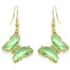 imageBriLove Gorgeous Sparkly Rhinestone Butterfly Statement Dangle Drop Earrings for Women Wedding Summer Beach Party Prom Jewelry AccessoriesLight Green GoldTone