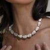 imageBriLove Baroque Simulated Pearls Necklace for Women Gorgeous Elegant Choker Strand Necklaces for Wedding Outfit Party Prom Gift Ivory Color GoldTone