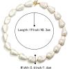 imageBriLove Baroque Simulated Pearls Necklace for Women Gorgeous Elegant Choker Strand Necklaces for Wedding Outfit Party Prom Gift Ivory Color GoldTone