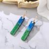 imageBriLove Bohemia Boho Natural Stone Earring Unique Healing Gemstone Energy Lightweight Dangle Drop Hook Earrings Multiple Styles Jewelry for Beach Summer Birthday Party Gift02GreenBlue GoldTone