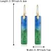 imageBriLove Bohemia Boho Natural Stone Earring Unique Healing Gemstone Energy Lightweight Dangle Drop Hook Earrings Multiple Styles Jewelry for Beach Summer Birthday Party Gift02GreenBlue GoldTone