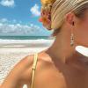 imageBriLove Bohemia Boho Natural Stone Earring Unique Healing Gemstone Energy Lightweight Dangle Drop Hook Earrings Multiple Styles Jewelry for Beach Summer Birthday Party Gift01Champagne GoldTone