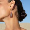 imageBriLove Bohemia Boho Natural Stone Earring Unique Healing Gemstone Energy Lightweight Dangle Drop Hook Earrings Multiple Styles Jewelry for Beach Summer Birthday Party Gift04Multicolor SilverTone
