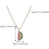 imageBriLove Fashion Funny Watermelon Fruit Pendant Necklace for WomenShiny Rhinestone Enamel Trendy Choker Jewelry Gift Christmas Birthday Daily WearPink