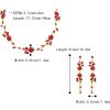 imageBriLove Flower Jewelry Set for WomenGorgeous Stunning Crystal Elegant Flowers Marquise Cluster Statement Necklace Long Dangle Drop Earrings Party Prom AccessoriesRuby Color GoldTone